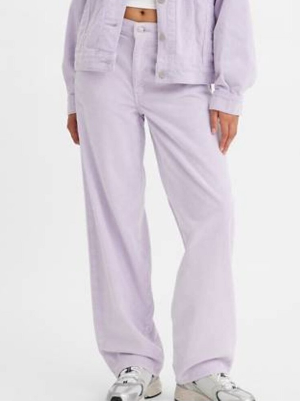 Levi's Baggy Dad Straight Leg‎ Corduroy Jeans Purple Lilac Lavender Size 29